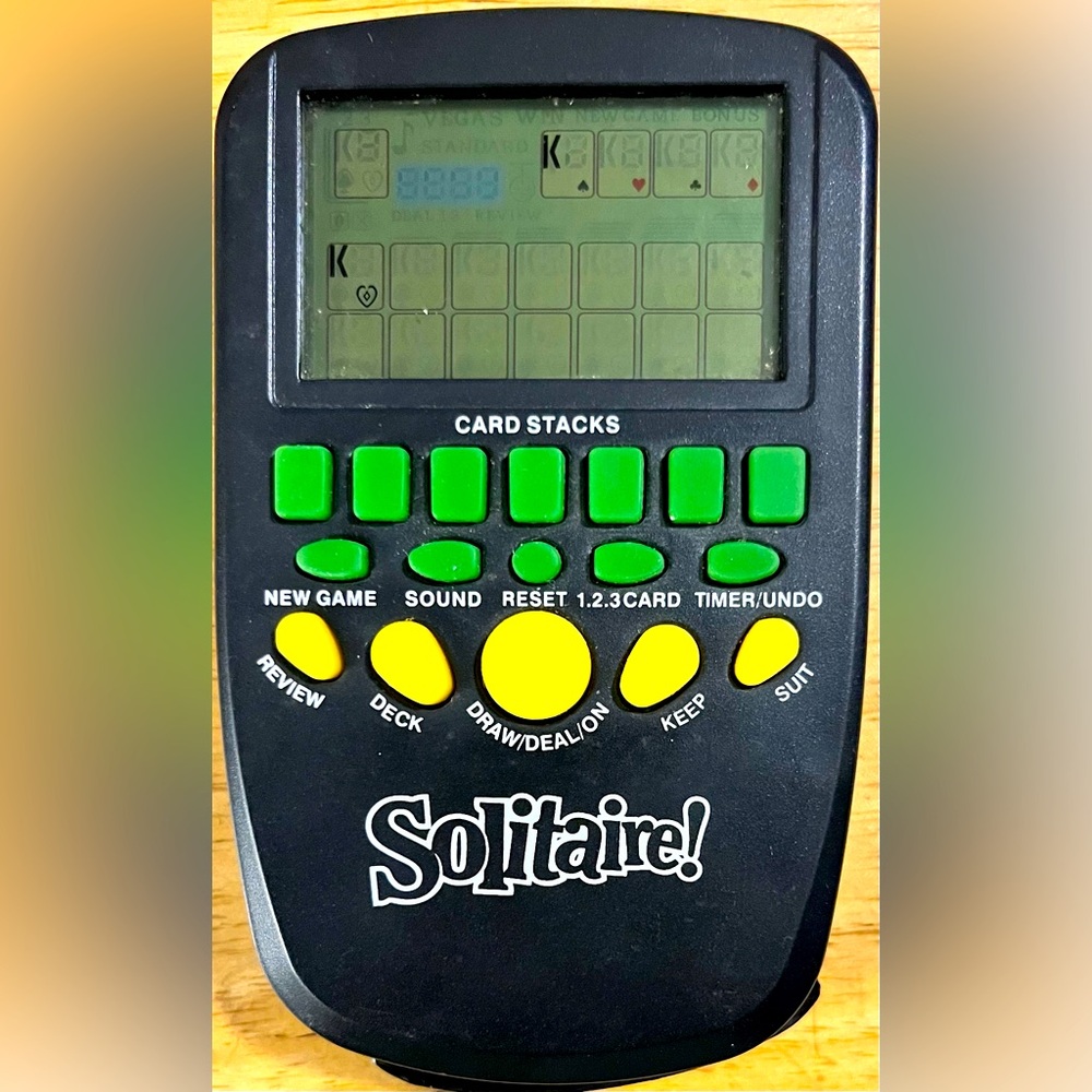 Solitaire Electronic Handheld Game‎ Card Stacks Timer Sound